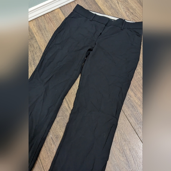 Theory Black Treeca wool dress business pants trousers straight leg EUC size 4 - Picture 7 of 7